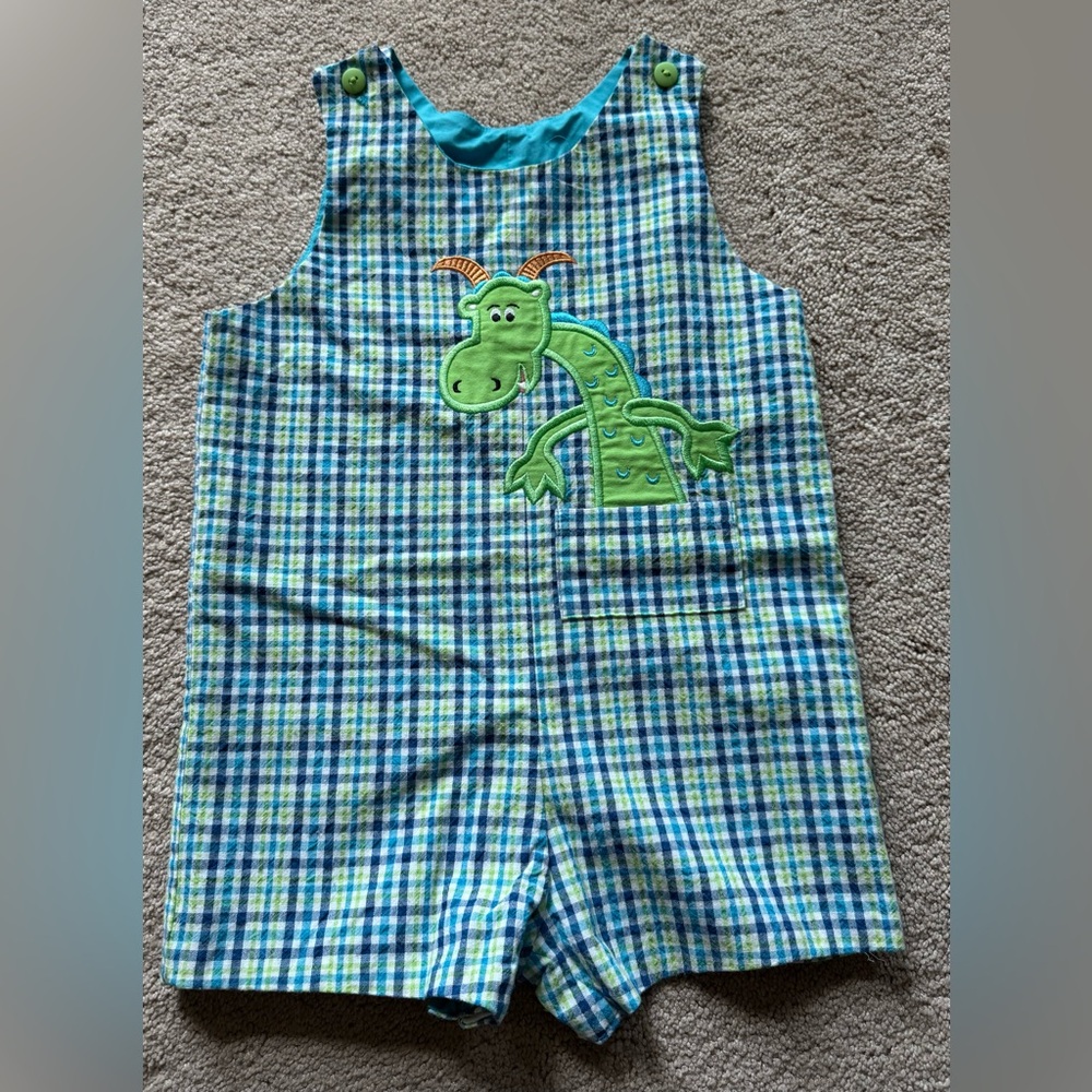 Plaid Green and Blue Dragon Jon Jon